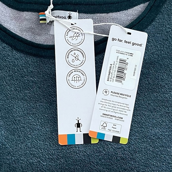 Smartwool  Women's Classic All-Season Merino color block Long Sleeve size Small - Picture 6 of 6